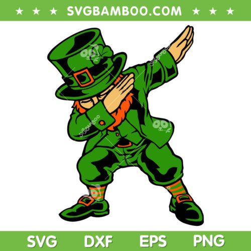 Leprechaun Dabbing St Patricks Day SVG PNG, Dabbing Leprechaun Boy SVG, Saint Patricks DXF SVG PNG EPS