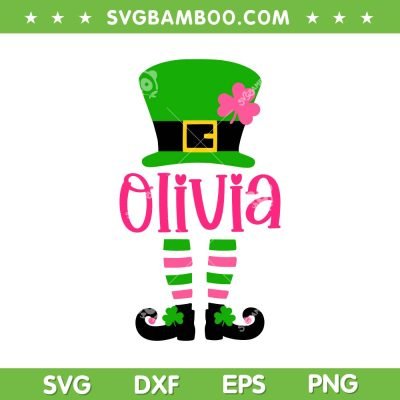 Leprechaun Girl Name Frame SVG PNG, Leprechaun Olivia SVG, St Patricks Day DXF SVG PNG EPS Leprechaun Girl Name Frame SVG PNG, Leprechaun Olivia SVG, St Patricks Day DXF SVG PNG EPS