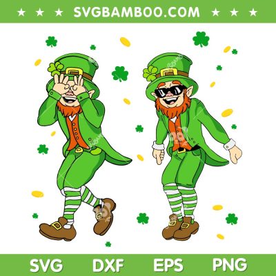 Leprechaun Griddy Dance SVG PNG, Leprechaun St Patricks Day 2023 SVG, Funny Saint Patrick Griddy DXF SVG PNG EPS