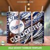 Los Angeles Dodgers 20oz Skinny Tumbler PNG, MLB Tumbler Wrap PNG, MLB Logo Tumbler Sublimation