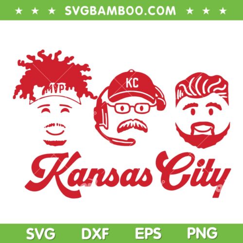 Mahomes Kelce Reid SVG PNG, Kansas City SVG, Travis Kelce SVG, Kansas City Chiefs DXF EPS SVG PNG