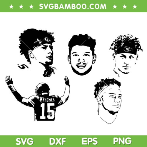 Mahomes Team Kansas City SVG Bundle, Kelce Team SVG Bundle, Mahomes 15 SVG Bundle DXF EPS SVG PNG