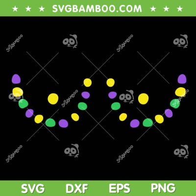 Mardi Gras Boobs SVG PNG, Mardi Gras Beads Boobs SVG, Funny Mardi Gras DXF SVG PNG EPS
