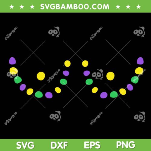 Mardi Gras Boobs SVG PNG, Mardi Gras Beads Boobs SVG, Funny Mardi Gras DXF SVG PNG EPS