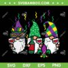Mardi Gras Gnomes SVG PNG, Funny Outfit Gnomies Squad SVG, Funny Mardi Gras DXF EPS SVG PNG