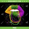 Mardi Gras Lips Queen Beads PNG, Lips Mardi Gras PNG, Mardi Gras Queen PNG