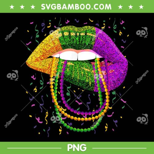 Mardi Gras Lips Queen Beads PNG, Lips Mardi Gras PNG, Mardi Gras Queen PNG