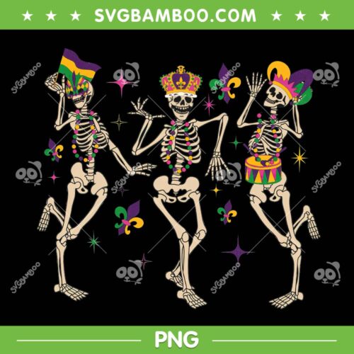 Mardi Gras Skeleton Dancing PNG, Funny Dancing Skeleton Mardi Gras PNG, Happy Mardi Gras PNG