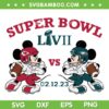 Mickey Eagles Vs Chiefs 2023 SVG PNG, Super Bowl LVII 2023 SVG, NFL Football DXF EPS SVG PNG