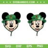 Mouse Head St Patricks Day SVG PNG, Disney Mickey Minnie Shamrock SVG, Disney Patricks Day DXF EPS SVG PNG
