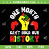 One Month Can't Hold Our History SVG PNG, African American Melanin SVG, Black History Month DXF SVG PNG EPS One Month Can't Hold Our History SVG PNG, African American Melanin SVG, Black History Month DXF SVG PNG EPS