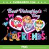 Paw Patrol Best Valentine's Day Friends PNG, Chase Skye Rubble Paw Patrol PNG, Happy Valentines Day PNG