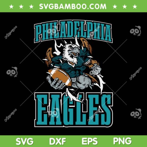 Philadelphia Eagles Mascot SVG PNG, Eagles Championship 2023 SVG, Football Mascot DXF EPS SVG PNG