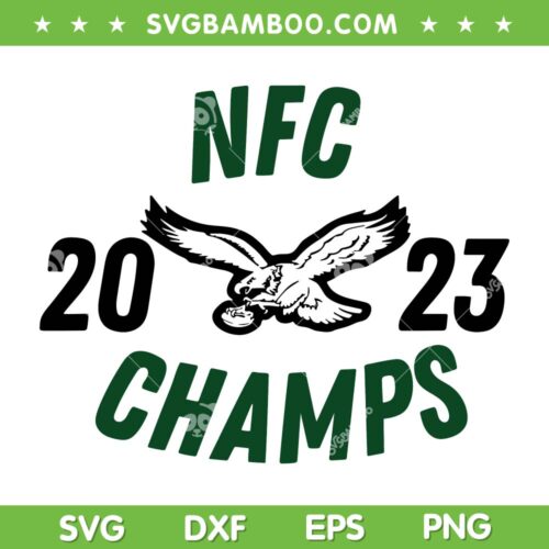 Philadelphia Football SVG PNG, NFC Champs 2023 SVG, NFC Championship DXF EPS SVG PNG