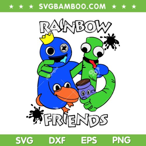 Roblox Poppy Rainbow Friends SVG PNG, Funny Blue and Green Playtime SVG, Roblox Cartoon DXF SVG PNG EPS