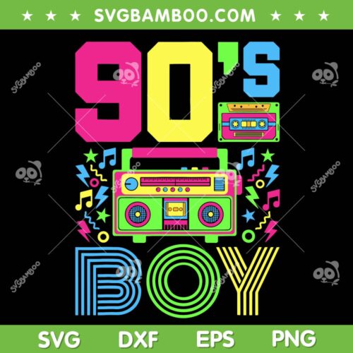 Retro 90s Boy SVG PNG, 1990s Fashion Party SVG, 90s Kid Retro Vintage DXF EPS SVG PNG