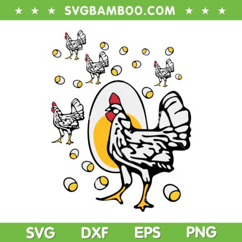 Roseanne Chicken SVG PNG, Roseanne Chicken And Egg Famous SVG, Funny Chicken DXF SVG PNG EPS