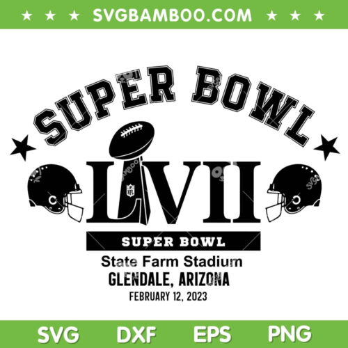 SUPER BOWL LVII 2023 SVG PNG, Chiefs vs Eagles SVG, Kansas City Chiefs DXF EPS SVG PNG
