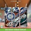 Seattle Mariners 20oz Skinny Tumbler PNG, MLB Seattle Mariners Tumbler Wrap PNG, Mariners Baseball Tumbler Sublimation