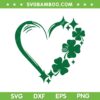 Shamrock Sparkly Heart Standard SVG PNG, Shamrock Heart SVG, Saint Patricks Day DXF SVG PNG EPS Shamrock Sparkly Heart Standard SVG PNG, Shamrock Heart SVG, Saint Patricks Day DXF SVG PNG EPS