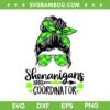 Shenanigans Coordinator Messy Bun SVG PNG, Messy Bun St Patricks Day SVG, Shamrock Messy Bun DXF EPS SVG PNG Shenanigans Coordinator Messy Bun SVG PNG, Messy Bun St Patricks Day SVG, Shamrock Messy Bun DXF EPS SVG PNG
