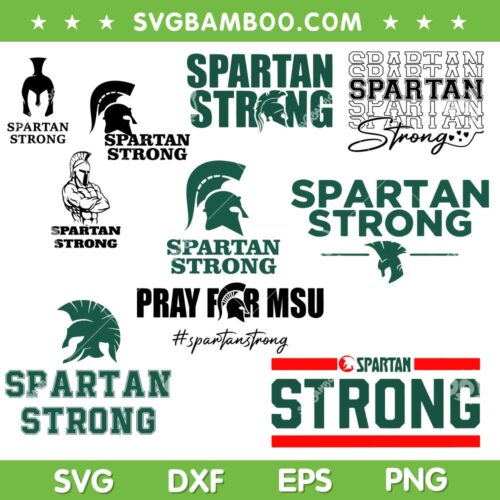 Spartan Strong SVG Bundle, MSU Spartan Football SVG Bundle, Michigan State SVG Bundle