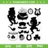 Leprechaun Pot Shamrock St Patricks Day SVG PNG, Shamrock St Patricks Day SVG, Lucky Shamrock DXF SVG PNG EPS
