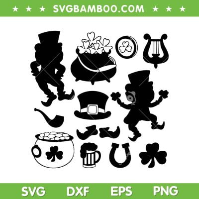 Leprechaun Pot Shamrock St Patricks Day SVG PNG, Shamrock St Patricks Day SVG, Lucky Shamrock DXF SVG PNG EPS Leprechaun Pot Shamrock St Patricks Day SVG PNG, Shamrock St Patricks Day SVG, Lucky Shamrock DXF SVG PNG EPS
