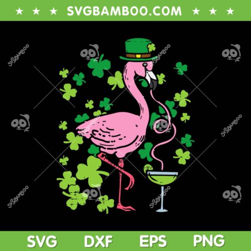 St Patricks Day Irish Flamingo SVG PNG, Saint Pattys Paddys SVG, St Patricks Day DXF SVG PNG EPS