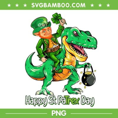 St Patrick's Day Leprechaun Riding Dinosaur PNG, Leprechaun Dinosaur PNG, St Patricks Day PNG