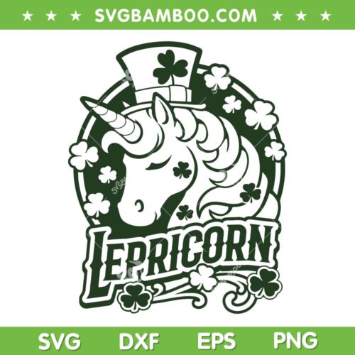 St Patricks Day Lepricorn Unicorn SVG PNG, Unicorn Lepricorn SVG, Funny St Patricks Day DXF SVG PNG EPS