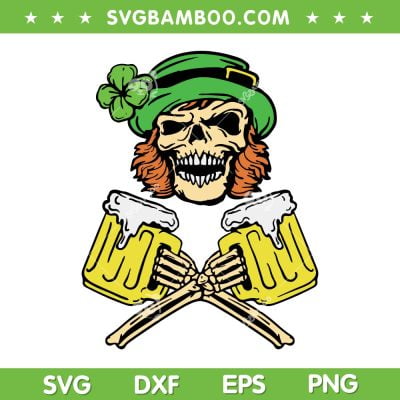 St Patricks Crossbones SVG PNG, Skull Beer St Patricks Day SVG, Funny Crossbones DXF SVG PNG EPS St Patricks Crossbones SVG PNG, Skull Beer St Patricks Day SVG, Funny Crossbones DXF SVG PNG EPS