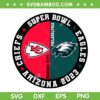 Super Bowl Arizona 2023 SVG PNG, Kansas City vs Philadelphia SVG, Super Bowl 2023 Circle DXF EPS SVG PNG
