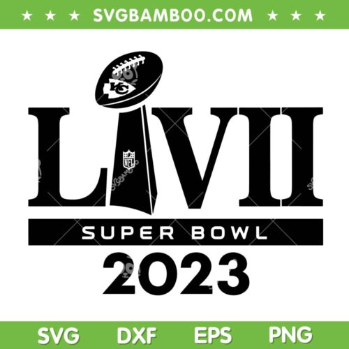 Super Bowl LVII SVG, Kansas City Chiefs vs Philadelphia Eagles SVG, NFL Football DXF EPS SVG PNG