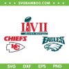 Superbowl Chiefs Eagles Football SVG PNG, Chiefs And Eagles SVG, Super Bowl 2023 DXF EPS SVG PNG Superbowl Chiefs Eagles Football SVG PNG, Chiefs And Eagles SVG, Super Bowl 2023 DXF EPS SVG PNG