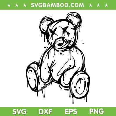 Teddy Bear SVG PNG, Cute Teddy Bear SVG, Teddy Bear With Love DXF SVG PNG EPS