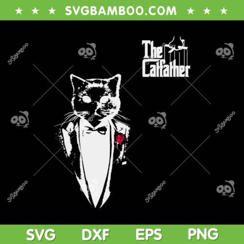 The CatFather SVG PNG, Cat The Grillfather SVG, Funny Cat Dad DXF EPS SVG PNG