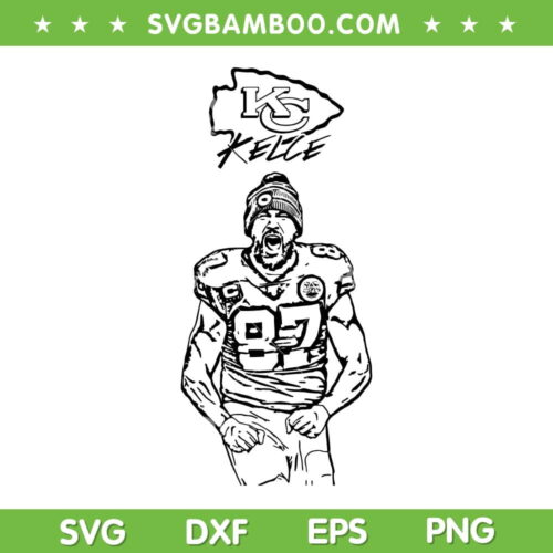 Travis Kelce EXCITED SVG PNG, Chiefs Kelce Team SVG, Kansas City Football DXF EPS SVG PNG
