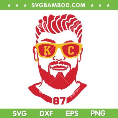 Travis Kelce Sunglasses SVG PNG, Kansas City Chiefs Kelce SVG, Travis Kelce DXF EPS SVG PNG