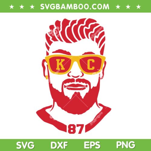 Travis Kelce Sunglasses SVG PNG, Kansas City Chiefs Kelce SVG, Travis Kelce DXF EPS SVG PNG