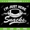Vintage Im Just Here For The Snacks Fantasy Football SVG PNG, Game Day Football SVG, Super Bolw DXF EPS SVG PNG