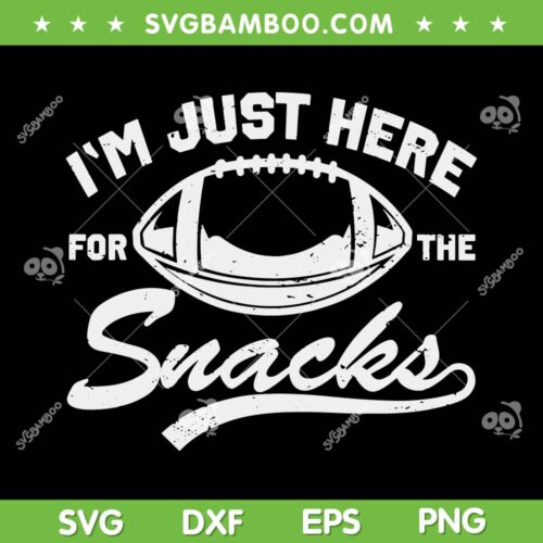 Vintage Im Just Here For The Snacks Fantasy Football SVG PNG, Game Day Football SVG, Super Bolw DXF EPS SVG PNG
