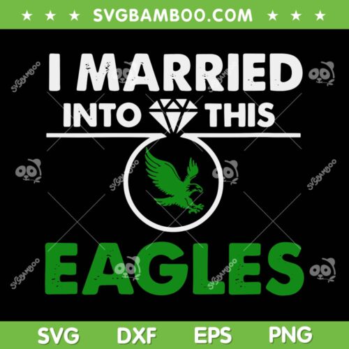I Married Into This Eagles SVG PNG, Retro Eagles Fan Lover SVG, Sport Logo DXF EPS SVG PNG