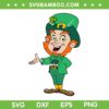 Leprechaun Elf Presenting SVG PNG, Leprechaun Elf Patricks Day SVG, St Patricks Day DXF SVG PNG EPS