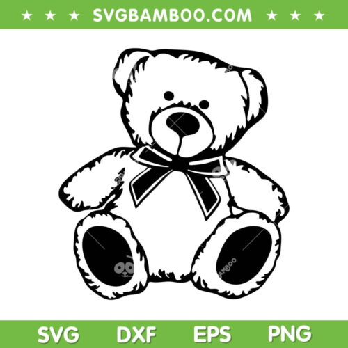 Cute Teddy Bear SVG PNG, Cute Baby Bear SVG, Funny Littel Bear DXF SVG PNG EPS