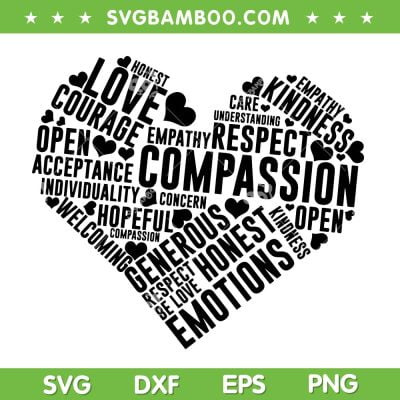 Anti Bullying Heart SVG PNG, Heart Shaped Words Of Unity SVG, Anti Bullying DXF SVG PNG EPS Anti Bullying Heart SVG PNG, Heart Shaped Words Of Unity SVG, Anti Bullying DXF SVG PNG EPS