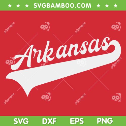 Arkansas Collegiate Baseball SVG PNG, Arkansas Logo Jersey SVG, Arkansas Baseball DXF SVG PNG EPS