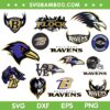 Baltimore Ravens SVG Bundle, NFL Baltimore Ravens SVG Bundle, Sport Football DXF SVG PNG EPS