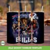 Buffalo Bills Mascot 20oz Skinny Tumbler PNG, Buffalo Bills Logo Tumbler Wrap PNG, Bills Football Tumbler Sublimation