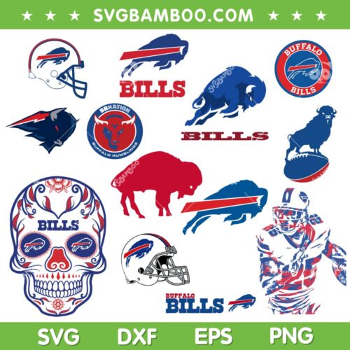 Buffalo Bills SVG Bundle, Buffalo Bills Logo SVG Bundle, NFL Football DXF SVG PNG EPS